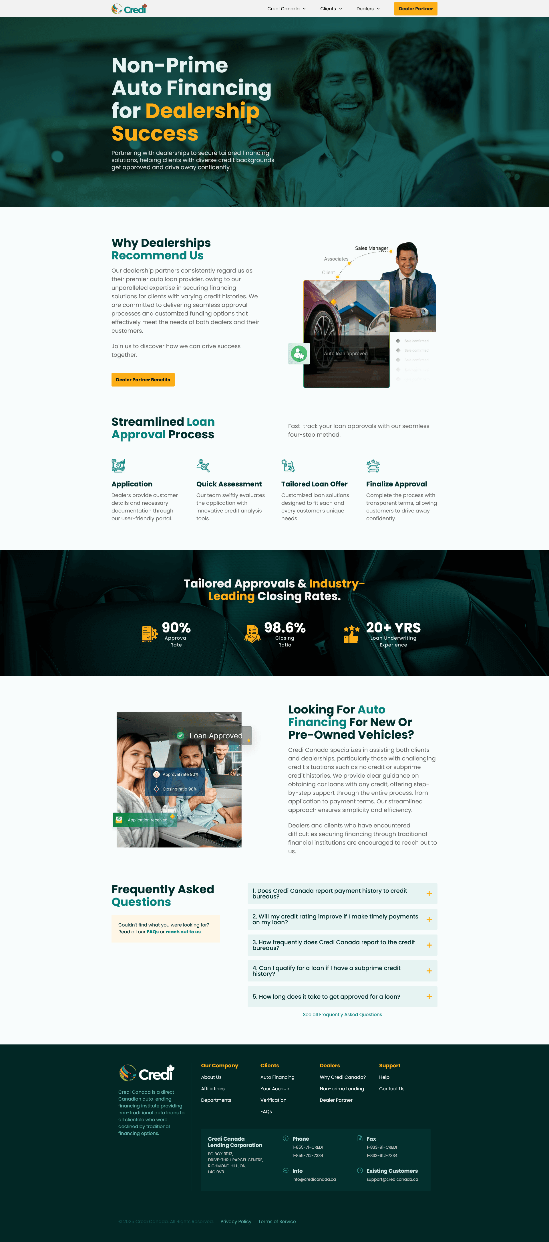 Credi Canada website screenshot