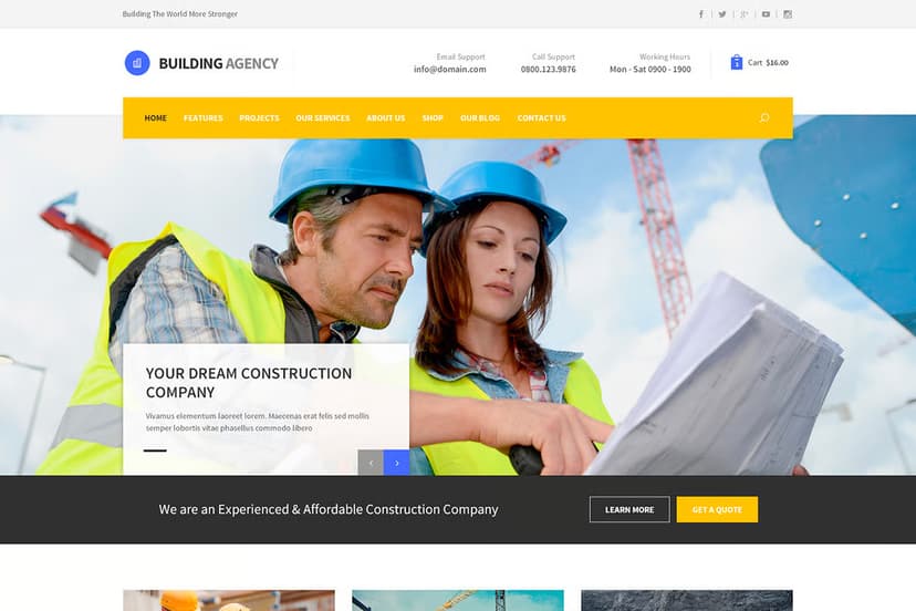 Construction & Contracting website design
