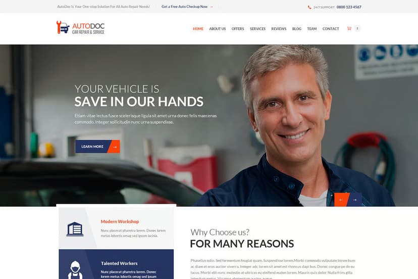 Auto Repair & Mechanics website design